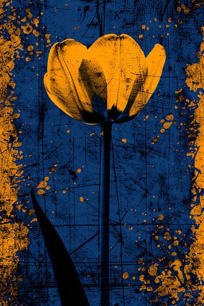 Abstrakte Tulpenkunst mit leuchtenden Farben von Art & Soul Creations