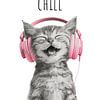 Cool Cat – Just Chill - pink by Melanie Viola