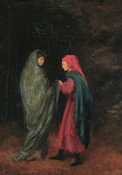 Dante en Virgil bij de ingang van de hel, Edgar Degas... van Meesterlijcke Meesters
