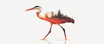 Natuur in een vogel van Poster Art Shop