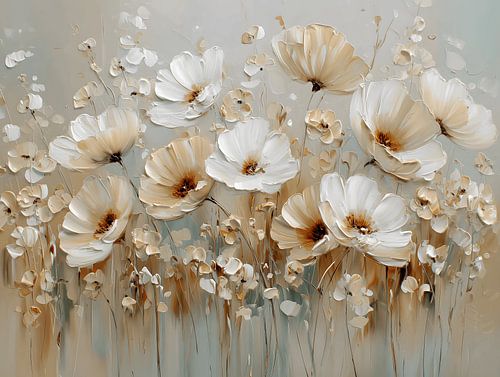 Fleurs blanches, sobres et élégantes