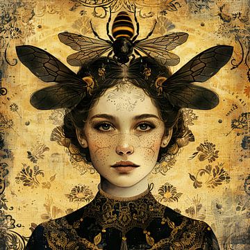 Bienenkönigin im Vintage-Stil von Vlindertuin Art