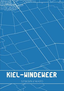 Blauwdruk | Landkaart | Kiel-Windeweer (Groningen) van Rezona