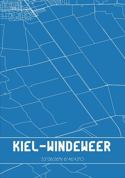 Blueprint | Map | Kiel-Windeweer (Groningen) by Prints of Place
