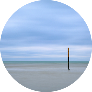 Vloedpaal tijdens vloed