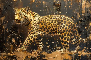 The Golden Sneak - Elegance of the Leopard by Eva Lee