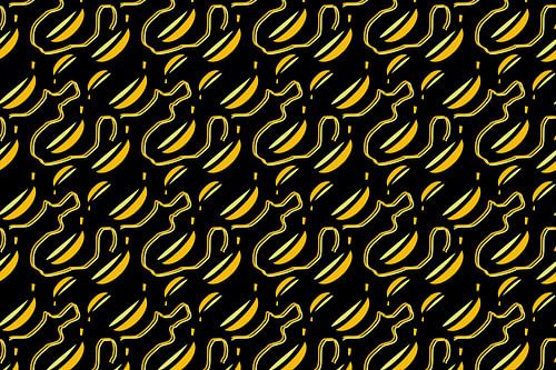 Modernes, nahtloses „Banana Cat“-Muster