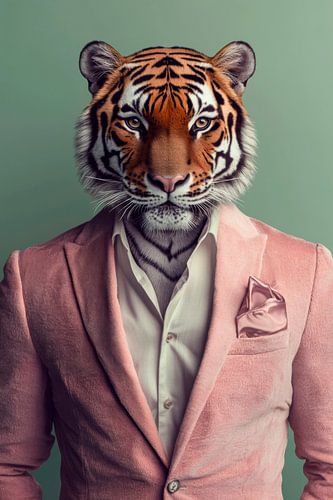 Tijger in pak: een wilde elegantie