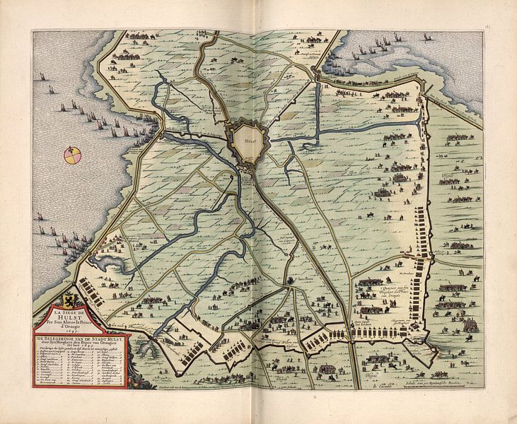 Hulst, Stadsplattegrond Joan Blaeu 1652 van Atelier Liesjes