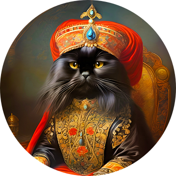 Fantasie Perzische kat ook wel de Pers kat genoemd in Traditionele Perzische kleding en sieraden-4 van Carina Dumais