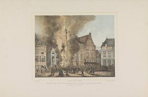 Albertus Anthonius Nunnink, Vue de l'incendie qui a éclaté à Middelburg le dimanche 28 juin 1857 sur Atelier Liesjes