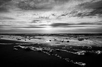 Côte de la mer du Nord Pays-Bas Coucher de soleil BNW