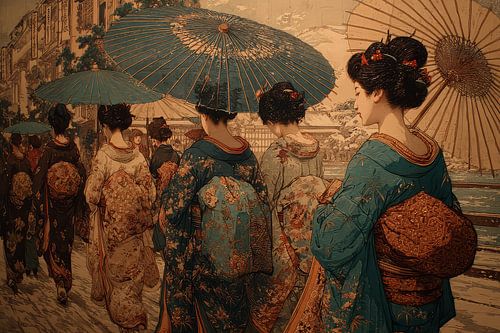 japanse kleurrijke kunst