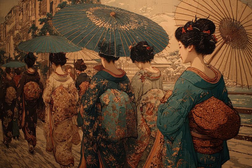 japanese colourful art by Egon Zitter