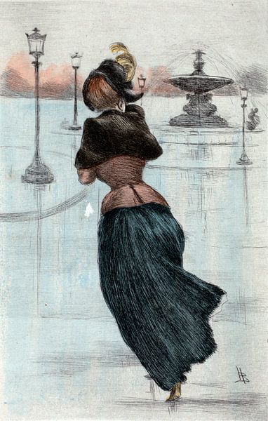 Damenmode des 19. Jahrhunderts in Paris (1884), Henri Boutet von Liszt Collection