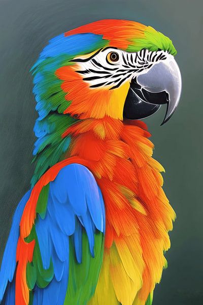 Colourful Parrot by Art & Soul Creations