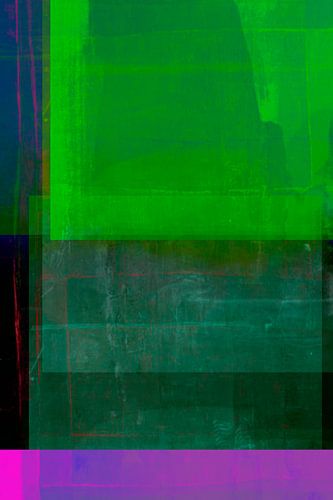 Modern abstract in warme neonkleuren