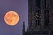 Lange Jan kerktoren in Amersfoort met volle maan von Albert Dros