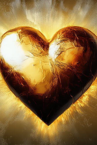 Radiant Heart in Modern Abstract Art