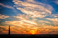 Coucher de soleil avec le phare de Den Helder