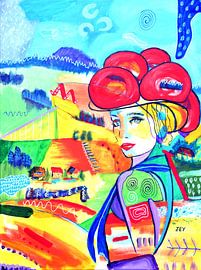 Schwarzwaldlandschaft mit blackforestgirl von zey-art