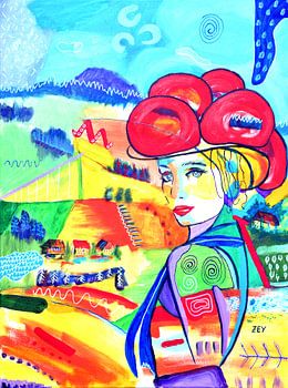 Paysage de la Forêt-Noire avec blackforestgirl