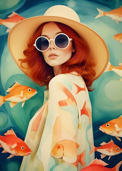 TW living - Wonderful woman - FIVE - FISHES von TW living