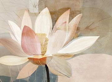 Lotusbloem Abstract Roze