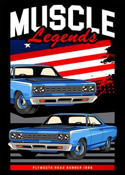 Plymouth Road Runner Muscle Car by Adam Khabibi