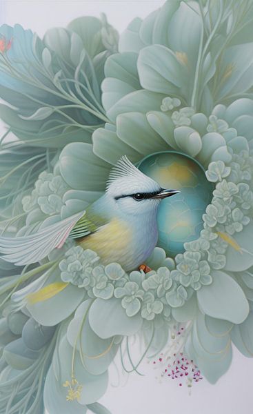 Fantasie vogel van Nicolette Vermeulen