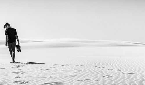 Dune de woestijn planeet - Op het strand van Leba op de maan