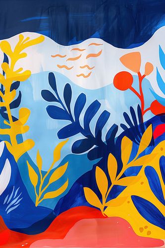 Abstract bloemenzeegezicht