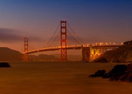 Gouden Poortbrug bij zonsondergang