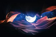 Grand Canyon met Space & Full Moon Collage I van ArtDesignWorks thumbnail