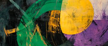 Abstract geometric shapes on canvas by Poster Art Shop