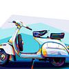 Scooter Vespa italien Wpap Pop Art sur Noval Purnama