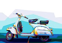 Vespa-Roller Italienisch Wpap Pop Art