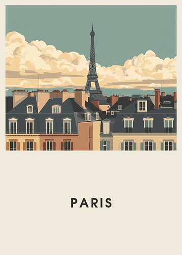 Paris – Mid-Century Travel Poster