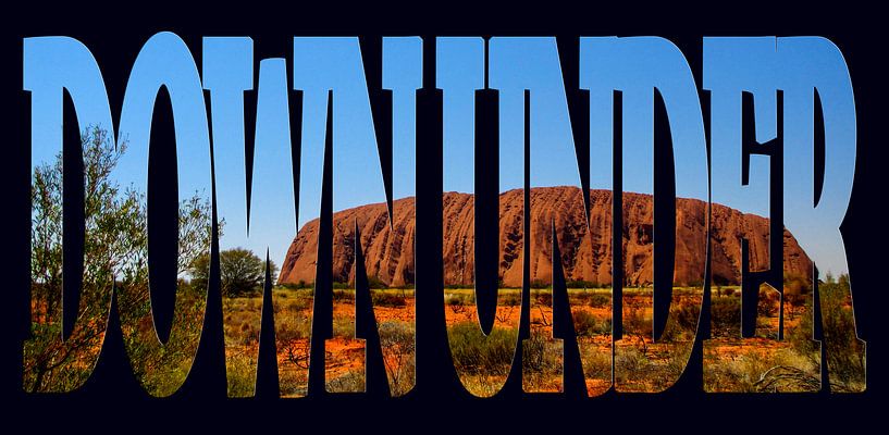 Down Under, Uluru, symbol of Australia by Rietje Bulthuis