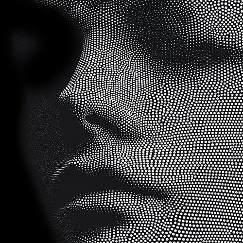 Gezicht van stippen modern