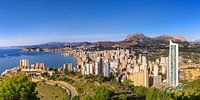 The skyline of Benidorm in Spain