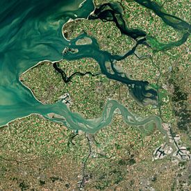 Satellite photo of Zeeland by Wigger Tims