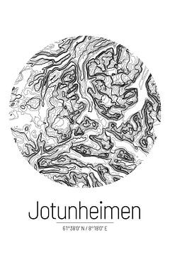 Jotunheimen | Topographic Map (Minimal) by ViaMapia
