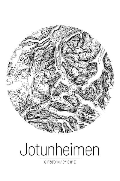 Jotunheimen | Topographie de la carte (minimum) par ViaMapia