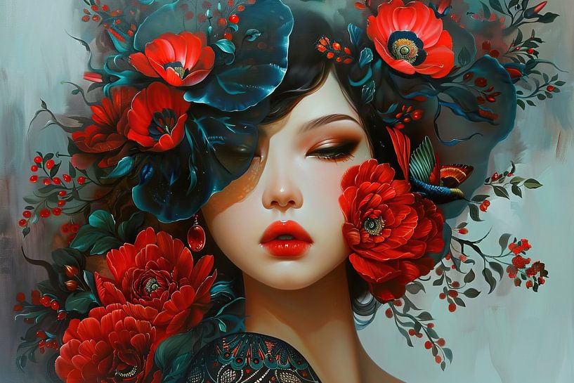 Women's portrait by Abstract Painting