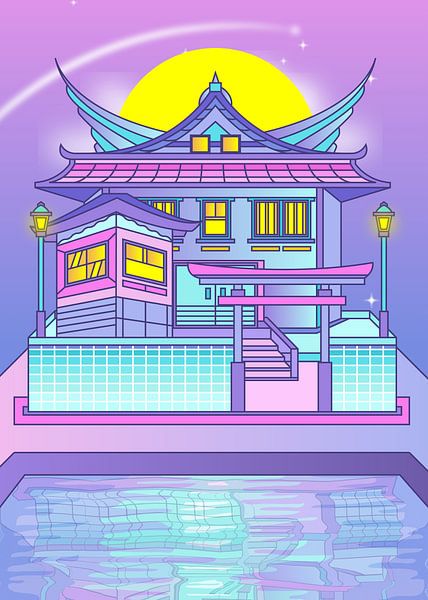 Elektrischer Shōgun: City Pop-Träume aus Edo von Namrahc Kunatip