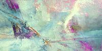 Flying away - eierschaal, paars en zacht turquoise - van Annette Schmucker thumbnail