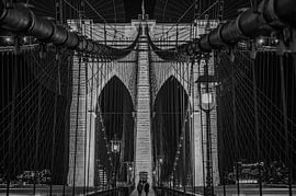 Le pont de Brooklyn après la nuit