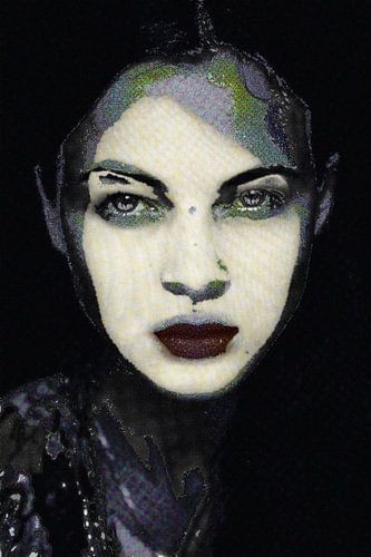NOIRELLE – Noir: Modisches Porträt – Abstrakte Wandkunst