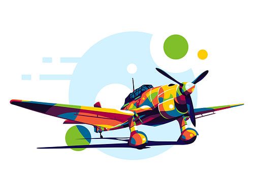 Junkers Ju 87 en illustration pop art